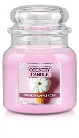 Country Candle - Pumpkin Waffle Cone - Średni słoik (453g) 2 knoty
