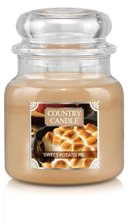Country Candle - Sweet Potato Pie - Średni słoik (453g) 2 knoty