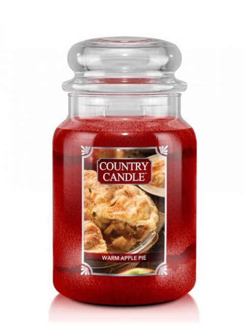 Country Candle - Warm Apple Pie - Duży słoik (652g) 2 knoty