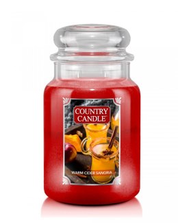Country Candle - Warm Cider Sangria - Duży słoik (680g) 2 knoty