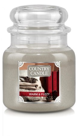 Country Candle - Warm and Fuzzy - Średni słoik (453g) 2 knoty