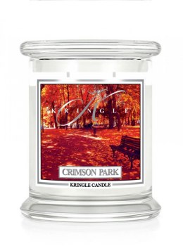 Kringle Candle - Crimson Park - średni, klasyczny słoik (411g) z 2 knotami