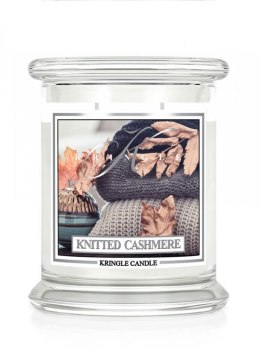 Kringle Candle - Knitted Cashmere - średni, klasyczny słoik (411g) z 2 knotami
