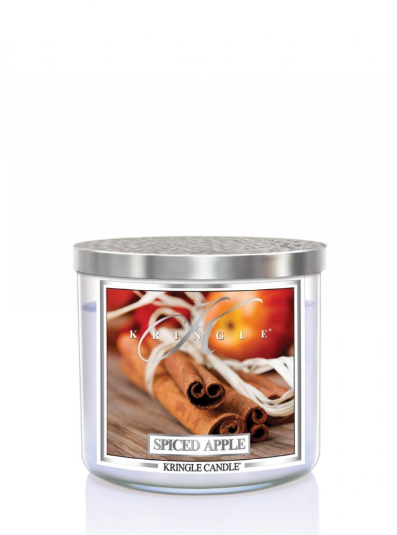 Kringle Candle - Spiced Apple - Tumbler (411g) z 3 knotami