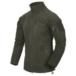 ALPHA TACTICAL Jacket - Grid Fleece - Olive Green
