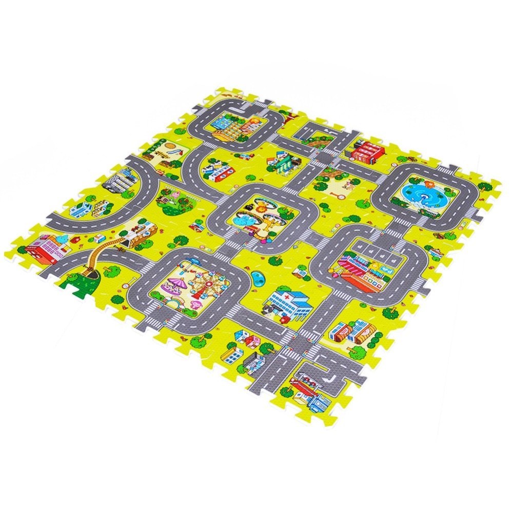 Puzzle piankowe mata dla dzieci ulica 31x31cm