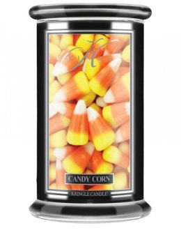 Kringle Candle - Candy Corn - duży, klasyczny słoik (623g) z 2 knotami