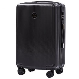 100 % POLICARBON / PC565, Średnia walizka podróżna Wings M, Dark grey / 5 lat gwarancji