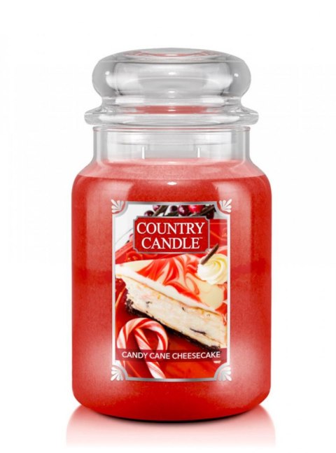 Country Candle - Candy Cane Cheesecake - Duży słoik (680g) 2 knoty