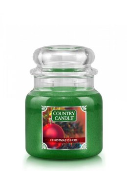 Country Candle - Christmas Is Here - Średni słoik (453g) 2 knoty