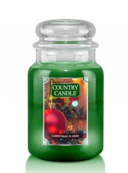 Country Candle - Christmas is here - Duży słoik (680g) 2 knoty