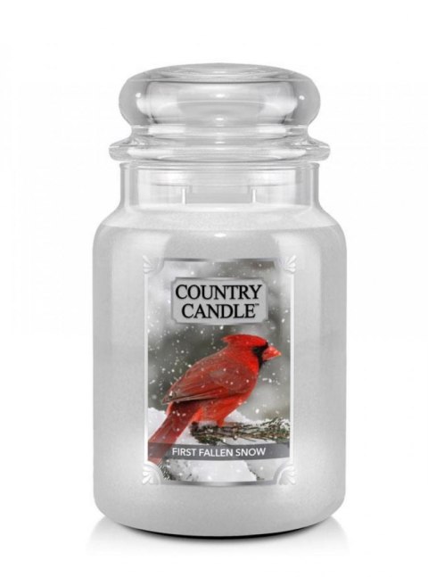 Country Candle - First Fallen Snow - Duży słoik (680g) 2 knoty