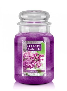 Country Candle - Fresh Lilac - Duży słoik (652g) 2 knoty