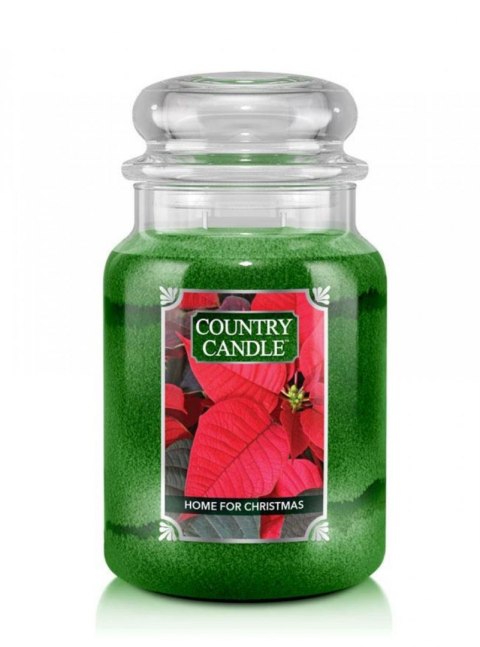 Country Candle - Home For Christmas - Duży słoik (652g) 2 knoty