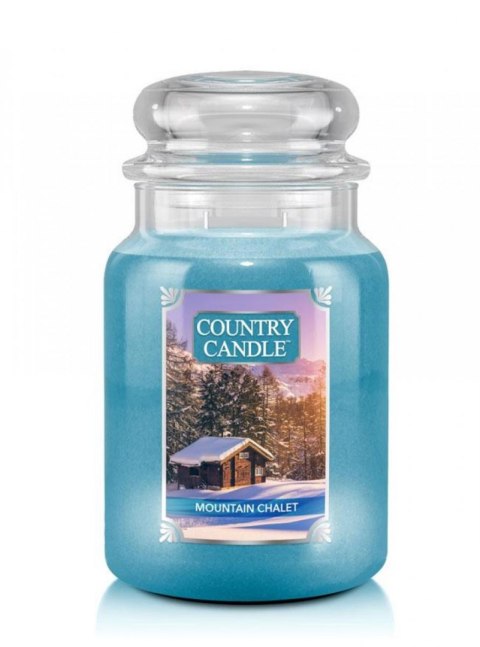 Country Candle - Mountain Chalet - Duży słoik (680g) 2 knoty