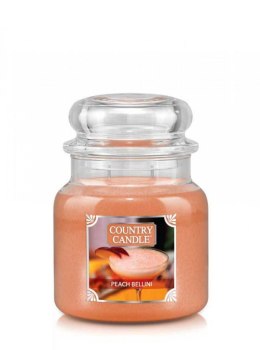 Country Candle - Peach Bellini - Średni słoik (453g) 2 knoty