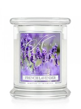 Kringle Candle - French Lavender - średni, klasyczny słoik (411g) z 2 knotami