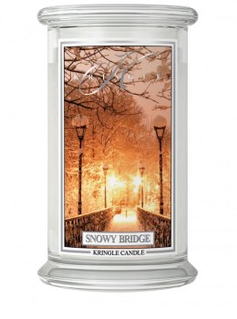 Kringle Candle - Snowy Bridge - duży, klasyczny słoik (623g) z 2 knotami