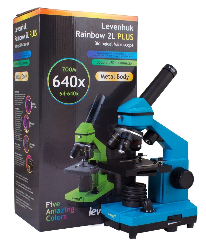 Mikroskop Levenhuk Rainbow 2L PLUS Azure\Lazur