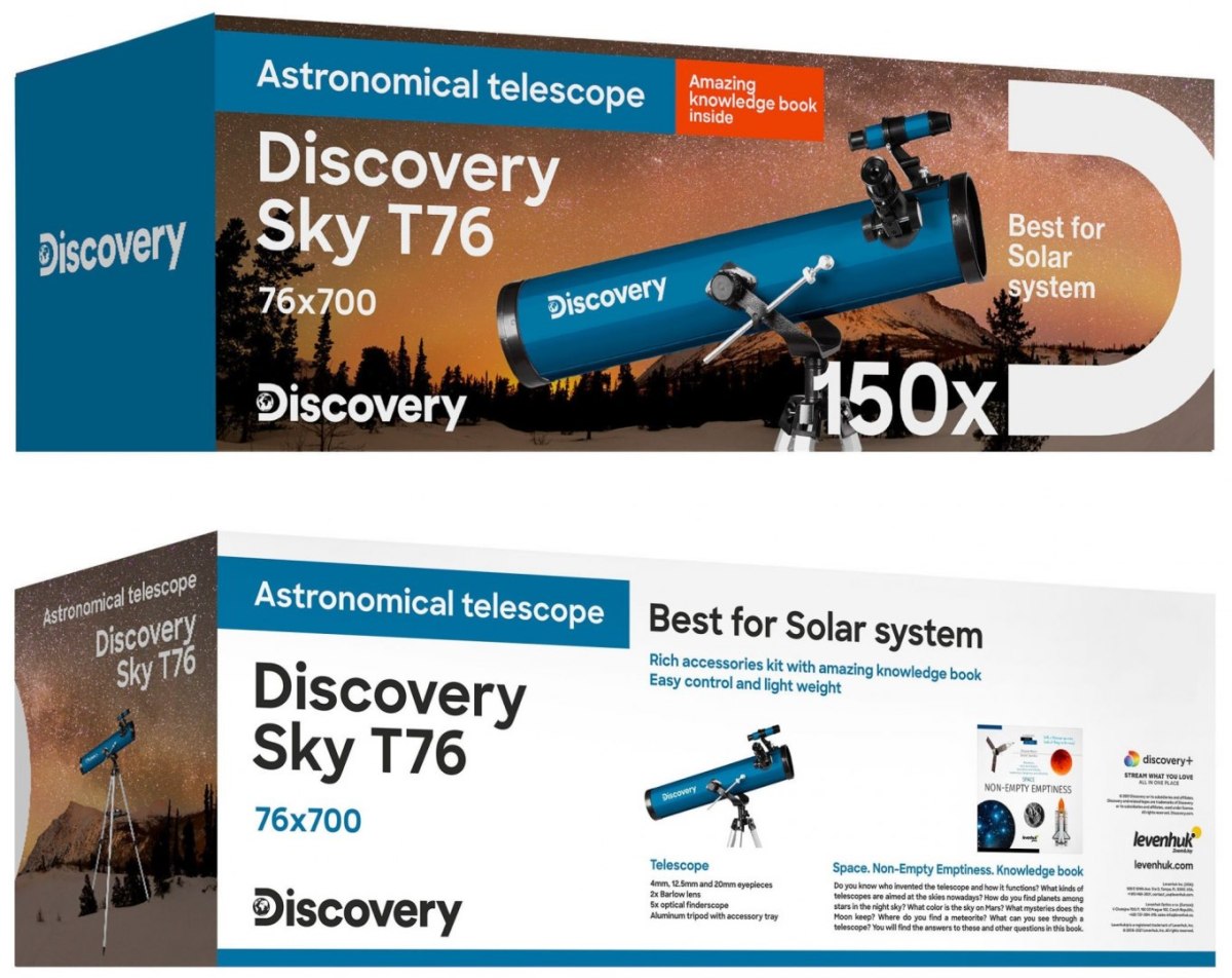 Teleskop Discovery Sky T76 z książką
