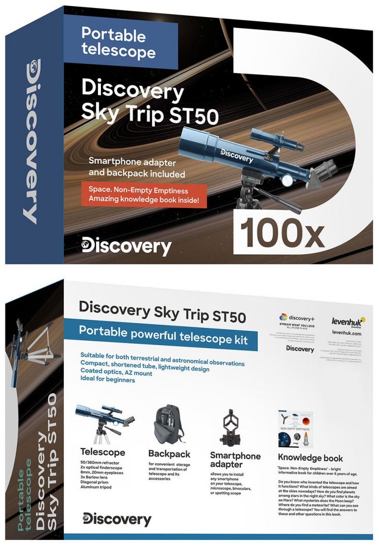 Teleskop Discovery Sky Trip ST50 z książką