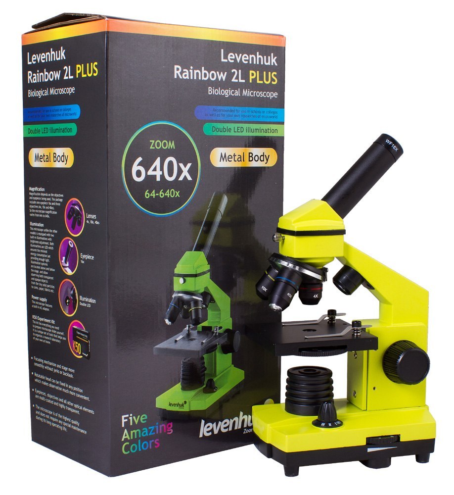 Mikroskop Levenhuk Rainbow 2L PLUS Lime\Limonka