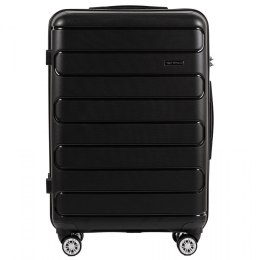 DQ181-03, walizka podróżna Wings M, Black- POLIPROPYLEN