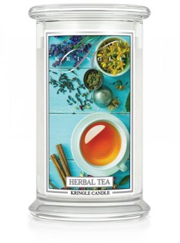 Kringle Candle - Herbal Tea - duży, klasyczny słoik (623g) z 2 knotami