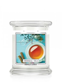 Kringle Candle - Herbal Tea - średni, klasyczny słoik (411g) z 2 knotami