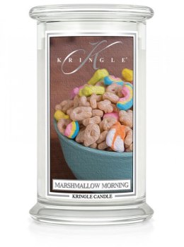 Kringle Candle - Marshmallow Morning - duży, klasyczny słoik (623g) z 2 knotami