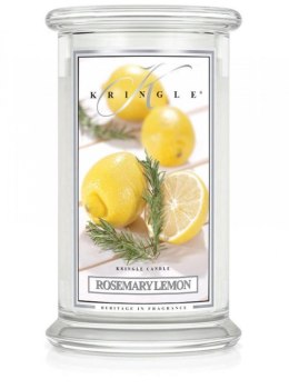 Kringle Candle - Rosemary Lemon - duży, klasyczny słoik (623g) z 2 knotami