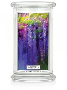 Kringle Candle - Wisteria - duży, klasyczny słoik (623g) z 2 knotami