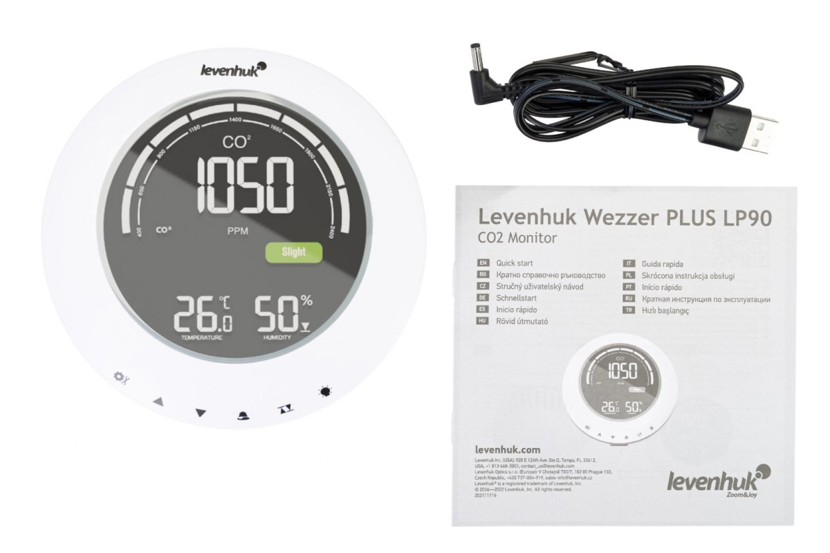 Miernik stężenia CO2 Levenhuk Wezzer PLUS LP90