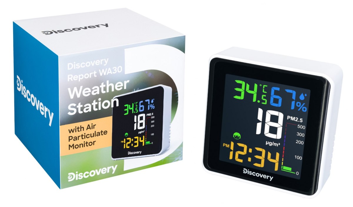 Stacja meteorologiczna Discovery Report WA30 z czujnikiem zanieczyszczenia powietrza