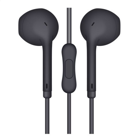 FREESTYLE EARPHONES MINI JACK + MIC MACAROON STYLE BLACK [45756] TE