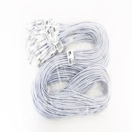 OMEGA ADDER FABRIC CABLE KABEL BRAIDED TYPE-C TO USB 1,5A 118 COPPER POLYBAG OEM 2M SILVER [44185]