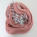 OMEGA BOA FABRIC CABLE KABEL BRAIDED LIGHTNING TO USB 1,5A 118 COPPER POLYBAG OEM 2M ROSE GOLD [44182]