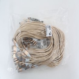 OMEGA CANTIL FABRIC CABLE KABEL BRAIDED MICRO USB TO USB 2A 118 COPPER POLY 1M GOLD [44052]