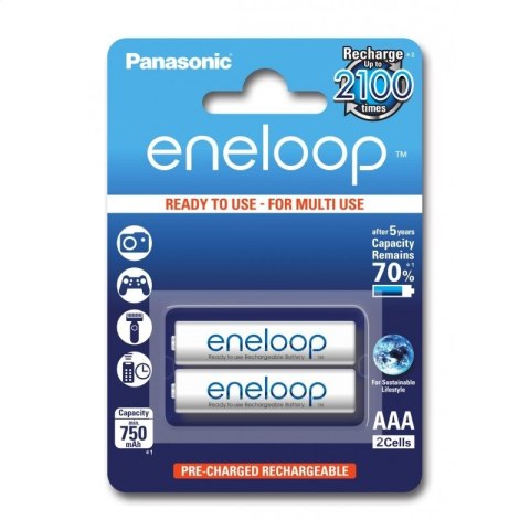 PANASONIC ENELOOP ACCUMULATOR R03/AAA 750mAh 2 PCS BLISTER BK-4MCCE-2BE