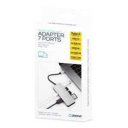PLATINET MULTIMEDIA ADAPTER Type-C DOCKING STATION USB TO HDMI 4K 7IN1 [45221]