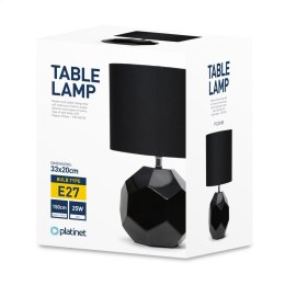 PLATINET TABLE LAMP LAMPA STOŁOWA E27 25W CERAMIC CUBIC BASE 1,5 M CABLE BLACK [45672]