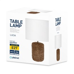 PLATINET TABLE RATTAN LAMP LAMPA RATTANOWA WHITE SHADE ST. LUCIA [45754]