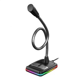 VARR GAMING MICROPHONE MIKROFON GAMINGOWY DESKTOP RGB USB BLACK [45573]
