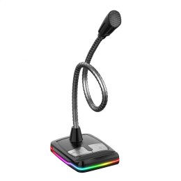 VARR GAMING MICROPHONE MIKROFON GAMINGOWY DESKTOP RGB USB BLACK [45573]