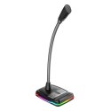 VARR GAMING MICROPHONE MIKROFON GAMINGOWY DESKTOP RGB USB BLACK [45573]