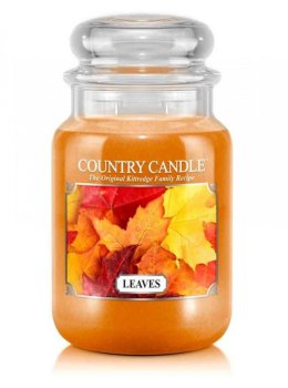 Country Candle - Leaves - Duży słoik (652g) 2 knoty