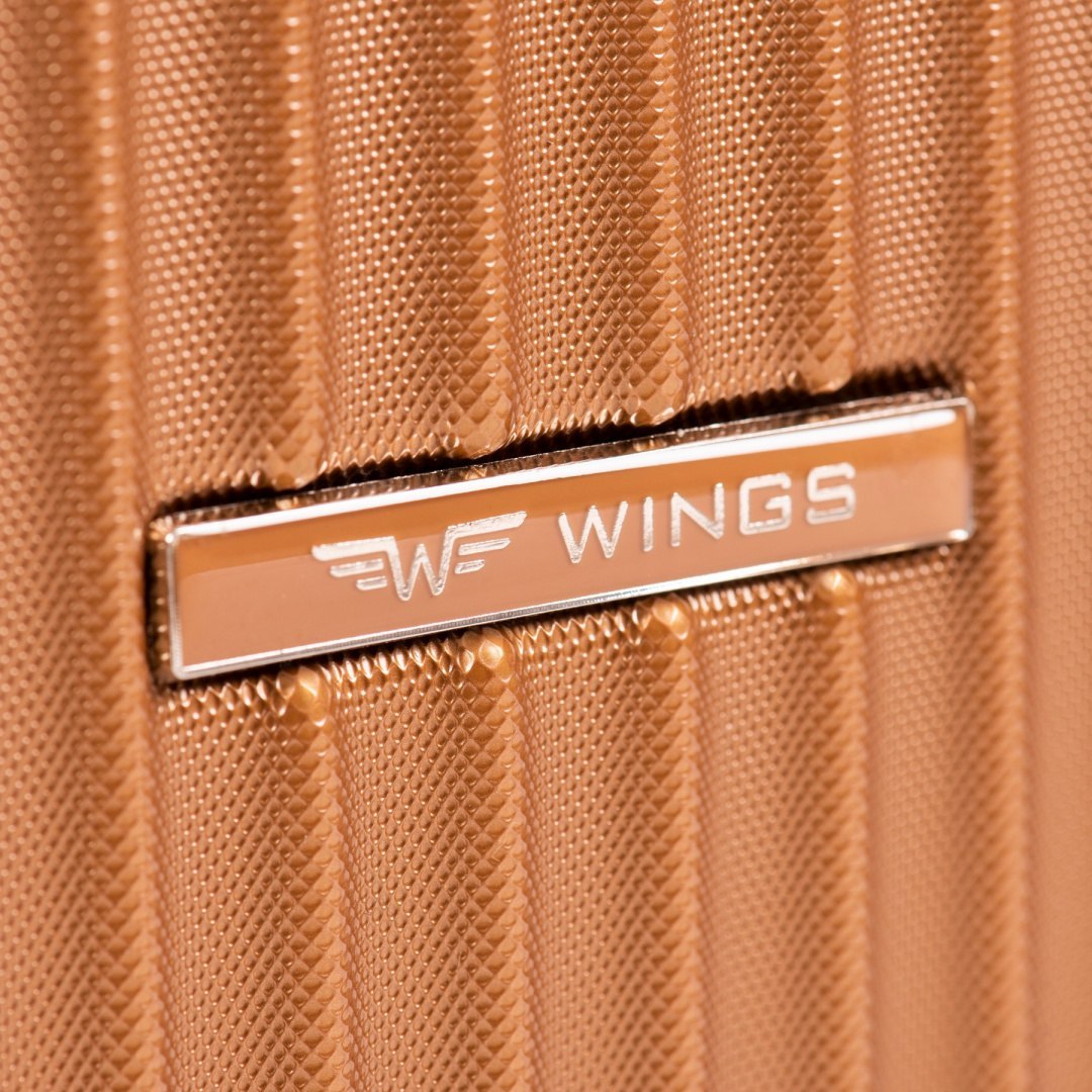 SWL01-3KPL, Zestaw 3 walizek (L,M,S) Wings, Rose Gold