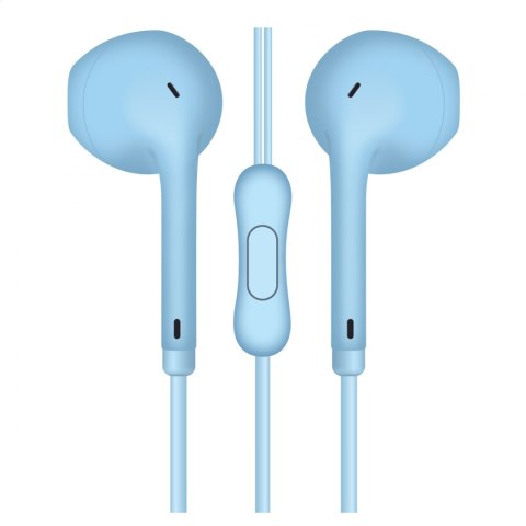 FREESTYLE EARPHONES MINI JACK + MIC MACAROON STYLE BLUE [45757] TE