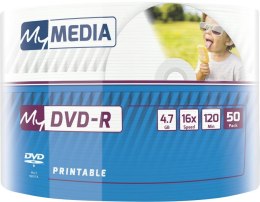 MyMEDIA by Verbatim DVD-R 4,7GB 16X WIDE PRINTABLE 50PK Wrap 69202