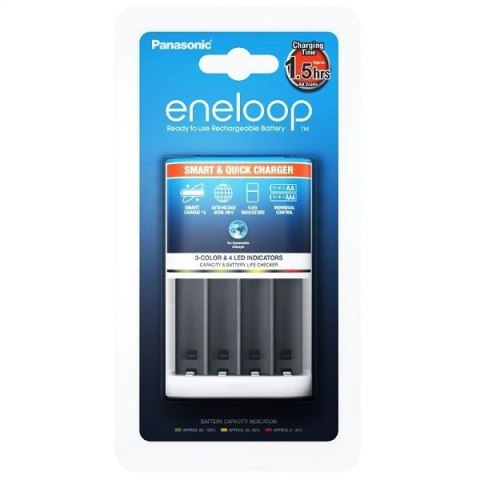 PANASONIC ENELOOP CHARGER ŁADOWARKA 4-POS SMART & QUICK AA/AAA BQ-CC55E